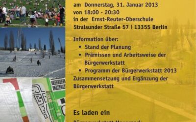 Bürgerwerkstatt Infoveranstaltung: 31.1. ab 18 Uhr