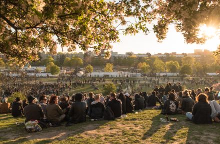 Fun for all in Mauerpark as people danced in the May